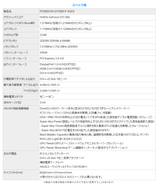 画像ギャラリー No.009のサムネイル画像 / ASUS，本格液冷用ヘッド搭載のGTX 980カードを発売。価格は10万円強