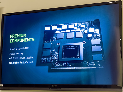 画像集 No.003のサムネイル画像 / デスクトップPC向けGPU「GeForce GTX 980」を搭載したノートPCが出る！ NVIDIA，「ノートPCへのGTX 980供給」を発表
