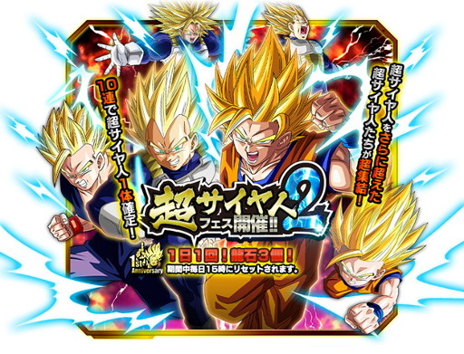 ドラゴンボールz ドッカンバトル 1周年記念キャンペーンが開催