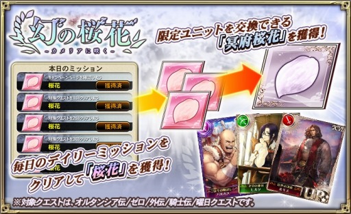 画像ギャラリー No.005のサムネイル画像 / 「オルタンシア・サーガ」で1日1回無料10連レアガチャが開催。イベント「幻の桜花〜カメリアに咲く〜」も