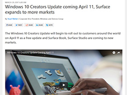 Windows 10μ緿åץǡȡCreators Updateפ411ۿϡŬǽ䥲¶ǽ礭̤ܶ