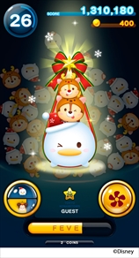 画像ギャラリー No.007のサムネイル画像 / アーケード版「ディズニー ツムツム」,クリスマスパーティのコスチュームを着たツムマスコットが登場