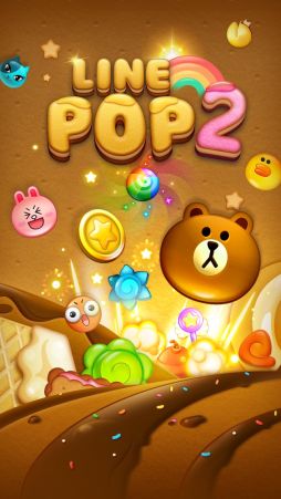 画像ギャラリー No.001のサムネイル画像 / 「LINE POP2」のサービスが開始。「上」「下」「斜め」方向に動く6角形のブロックを3つ以上並べて消していく新作パズルゲーム