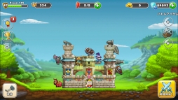 画像ギャラリー No.002のサムネイル画像 / 「キング・オブ・キャッスル」がスマホ向けに配信。武器をひっぱって敵を倒そう