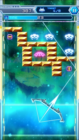 画像ギャラリー No.008のサムネイル画像 / 「LINE アルカノイドvsインベーダー」プレイレポート。カジュアルに遊べてやり応えアリ,ただのブロック崩しではないゲーム