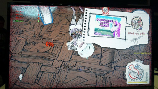 画像ギャラリー No.002のサムネイル画像 / ラクガキTPS「Drawn to Death」のPSX 2015出展版をプレイ。サメ頭の女忍者「Ninjaw」で遊んでみた