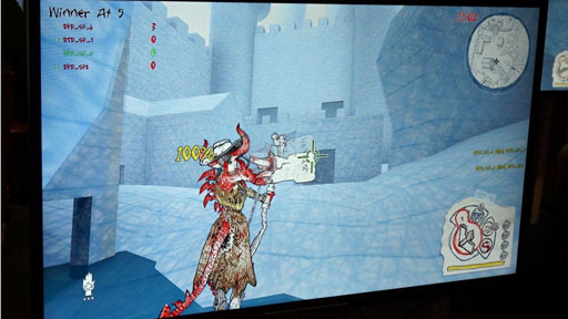 画像ギャラリー No.003のサムネイル画像 / ラクガキTPS「Drawn to Death」のPSX 2015出展版をプレイ。サメ頭の女忍者「Ninjaw」で遊んでみた