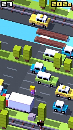 画像集#004のサムネイル/なぜ彼らは進むのか? iOS向けワンタップアクション「クロッシーロード」を紹介する「(ほぼ)日刊スマホゲーム通信」第720回