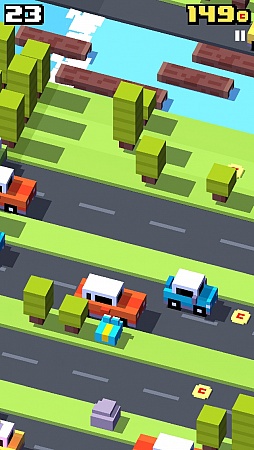 画像集#006のサムネイル/なぜ彼らは進むのか? iOS向けワンタップアクション「クロッシーロード」を紹介する「(ほぼ)日刊スマホゲーム通信」第720回