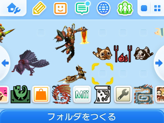 画像ギャラリー No.002のサムネイル画像 / 3DS「バッジとれ〜るセンター」と「モンスターハンター」がコラボ。「MHX」の新モンスターやアイルー達などのバッジを狙える新台が追加