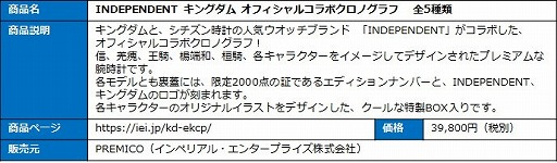 画像ギャラリー No.005のサムネイル画像 / 「キングダム -英雄の系譜-」,オリジナル腕時計が当たるキャンペーンが開催