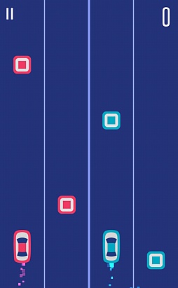 画像集#005のサムネイル/2台の車を同時に操作する激ムズゲーム。スマホ向けアクション「2 Cars」を紹介する「(ほぼ)日刊スマホゲーム通信」第725回