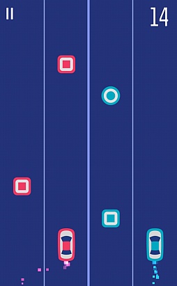画像集#006のサムネイル/2台の車を同時に操作する激ムズゲーム。スマホ向けアクション「2 Cars」を紹介する「(ほぼ)日刊スマホゲーム通信」第725回