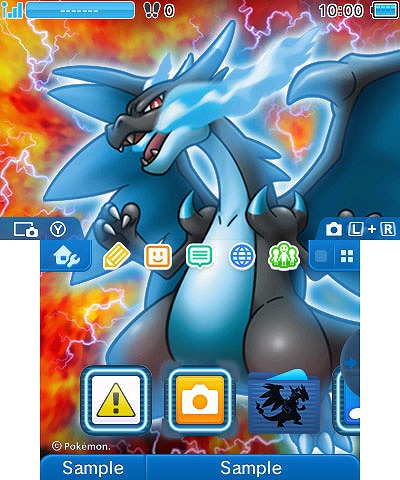 ポケモンの3ds用テーマに メガリザードンx など3種類が新登場