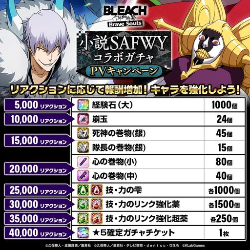 画像ギャラリー No.008のサムネイル画像 / 「BLEACH Brave Souls」で小説“Spirits Are Forever With You”とのコラボガチャが3月31日から開催