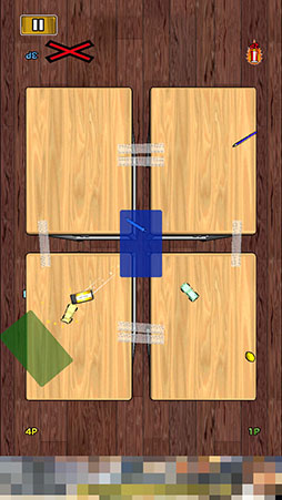 画像ギャラリー No.011のサムネイル画像 / 机の上の激しいバトルをスマホで再現。「消しゴム落とし」を紹介する「(ほぼ)日刊スマホゲーム通信」第777回