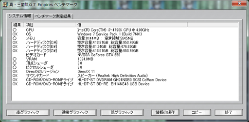 画像ギャラリー No.003のサムネイル画像 / PC版「真・三國無双7 Empires」のベンチマークプログラムを4GamerにUp。2月27日の発売を前に爽快アクションが快適に楽しめるかを確認しよう