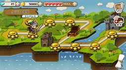 画像ギャラリー No.002のサムネイル画像 / スマホ向けアクション「LINE ペーパーダッシュワールド」が配信中。ボタンをタップするだけの簡単な操作で全ステージのクリアを目指そう