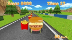 画像ギャラリー No.002のサムネイル画像 / 「VR バーガーランナー」配信開始。走るハンバーガーを操ってポテトを集めよう