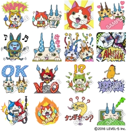 画像ギャラリー No.002のサムネイル画像 / 「妖怪ウォッチ」のLINEポップアップスタンプが本日販売開始