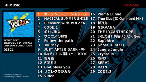 REFLEC BEAT ͪפΥե쥷VOLZZA ORIGINAL SOUNDTRACK DISC1