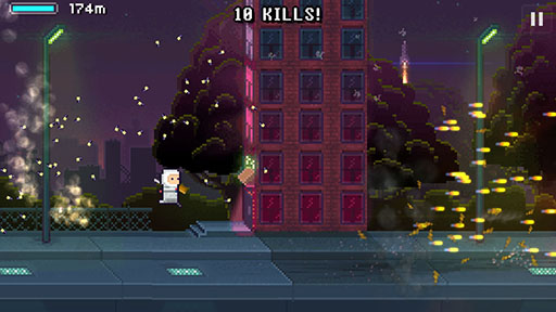 画像ギャラリー No.005のサムネイル画像 / 美しいドット絵と派手な戦闘が印象的なiOS向けランニングアクション「Lastronaut」を紹介する「(ほぼ)日刊スマホゲーム通信」第814回