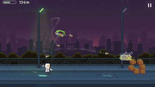 画像ギャラリー No.006のサムネイル画像 / 美しいドット絵と派手な戦闘が印象的なiOS向けランニングアクション「Lastronaut」を紹介する「(ほぼ)日刊スマホゲーム通信」第814回