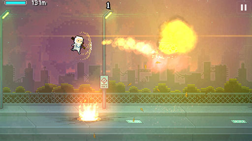 画像ギャラリー No.009のサムネイル画像 / 美しいドット絵と派手な戦闘が印象的なiOS向けランニングアクション「Lastronaut」を紹介する「(ほぼ)日刊スマホゲーム通信」第814回