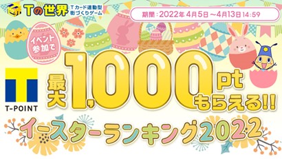 ���������꡼ No.005�Υ���ͥ������ / T������Ϣư�����Ť��ꥲ�����T�������ס�����1000T�ݥ���Ȥ������Ǥ���֥�����������󥭥�2022�פ����Ť�