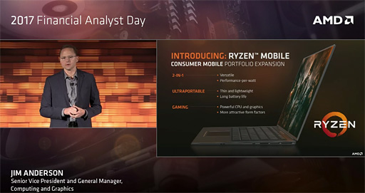 ���������꡼ No.004�Υ���ͥ������ / AMD�ΥΡ���PC����������ץ����å���Ryzen Mobile�פ�Vega�����GPU�����礷��2017ǯ��3��Ⱦ��������ȯɽ