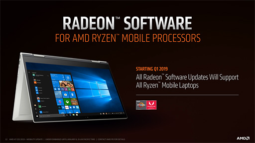 画像集#009のサムネイル/AMD，第2世代「Ryzen Mobile」プロセッサを発表。12nmプロセス技術を採用して製造される「Zen＋＆Vega」なAPU
