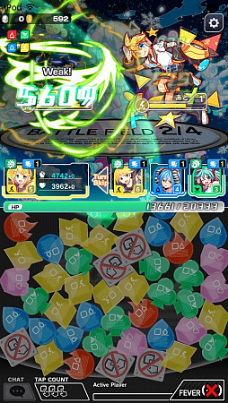 画像ギャラリー No.011のサムネイル画像 / 「クラッシュフィーバー」と「初音ミク」のコラボ第2弾が2017年冬に実施。“ミク色”に染められた「仮想空間ALICE」の先行プレイレポートを掲載