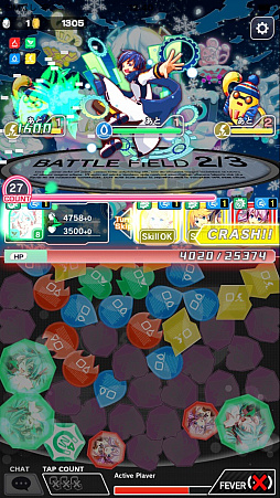 画像ギャラリー No.012のサムネイル画像 / 「クラッシュフィーバー」と「初音ミク」のコラボ第2弾が2017年冬に実施。“ミク色”に染められた「仮想空間ALICE」の先行プレイレポートを掲載