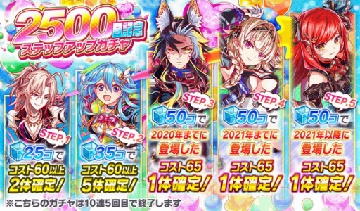 画像ギャラリー No.004のサムネイル画像 / 「クラッシュフィーバー」,リリース2500日突破記念キャンペーンが開催に