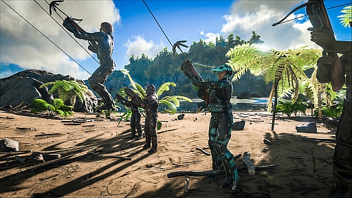 古代生物が生息する世界でサバイバルする Ark Survival Evolved のアップデート実施 グループ連携要素やグラップリングフック 新たな生物などが登場