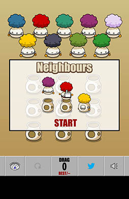 画像ギャラリー No.002のサムネイル画像 / キャラ間の相性を考慮しながら最短クリアを目指せ。Android向けパズルゲーム「ネイバーズ」を紹介する「(ほぼ)日刊スマホゲーム通信」第832回