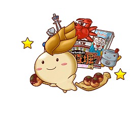 画像ギャラリー No.002のサムネイル画像 / 「モモ姫と秘密のレシピ」が日本コナモン協会とコラボ。タコ焼きなど限定ペコット登場