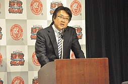 画像ギャラリー No.002のサムネイル画像 / スマホ向けプロレスゲーム「プロレスやろうぜ!」プレス向け発表会をレポート。棚橋選手とKUSHIDA選手がデモプレイを披露