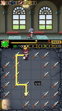 画像ギャラリー No.006のサムネイル画像 / 一筆書きアクションで引きこもり勇者をサポート! スマホ向けRPG「仮面の勇者 〜心の迷宮RPG〜」を紹介する「(ほぼ)日刊スマホゲーム通信」第913回