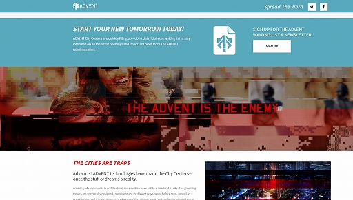 画像ギャラリー No.001のサムネイル画像 / 2Kがディストピアな世界を舞台にした謎の新作タイトル「ADVENT」のティザーサイトを公開