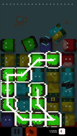 画像ギャラリー No.003のサムネイル画像 / ゾンビを消していくパズル「ゾンビバケツ」，iOS向けに配信がスタート