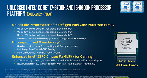 画像集#015のサムネイル/Intel，Skylake-Kこと「Core i7-6700K」「Core i5-6600K」を発表。多くの仕様が謎に包まれたまま，Skylake時代が始まる