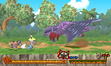 画像集#005のサムネイル/3DS「モンハン日記 ぽかぽかアイルー村DX」の探検クエストには「モンスターハンター4」のメインモンスター「ゴア・マガラ」が登場