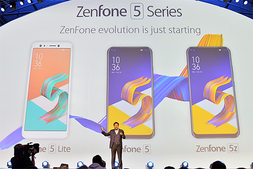 画像集#002のサムネイル/ASUS，新型スマートフォン「ZenFone 5」シリーズ3機種を発表。ハイエンドの「ZenFone 5Z」はSnapdragon 845搭載で479ユーロに