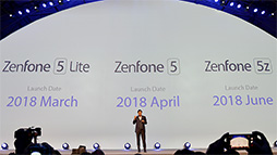画像集#004のサムネイル/ASUS，新型スマートフォン「ZenFone 5」シリーズ3機種を発表。ハイエンドの「ZenFone 5Z」はSnapdragon 845搭載で479ユーロに