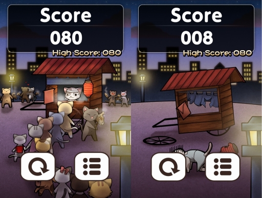 画像ギャラリー No.004のサムネイル画像 / 「焼きざかにゃん」が配信開始。おいしい焼き魚を食べさせ高得点を狙おう