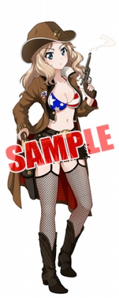 画像ギャラリー No.006のサムネイル画像 / 「ガールズ＆パンツァー 戦車道大作戦！」，サンダースの生徒達がカウガール姿で登場