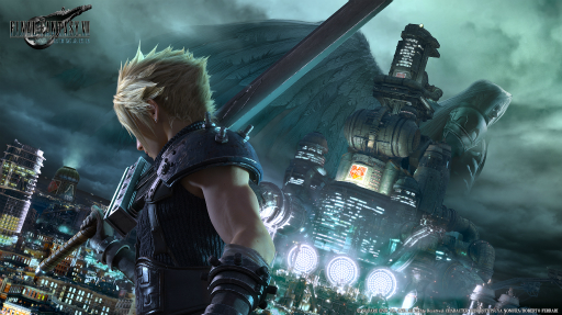 Final Fantasy Vii Remake 神羅カンパニーの建物を間に挟んで立ちつくすクラウドとセフィロスの姿を描いた最新イメージが公開
