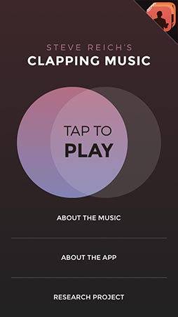 画像ギャラリー No.002のサムネイル画像 / 手拍子の代わりにスマホをタップしてミニマルミュージックを奏でよう。iOS向けリズムゲーム「Steve Reich's Clapping Music」を紹介