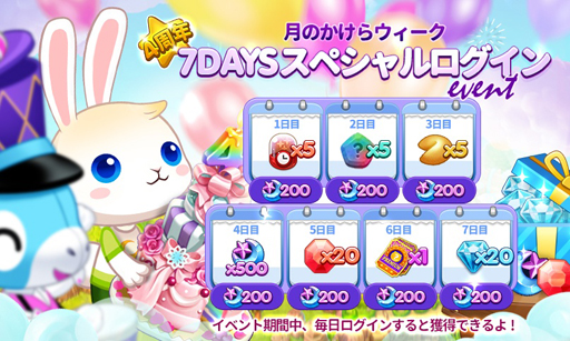 Line ウパルランド サービス4周年を記念して期間限定イベントを実施